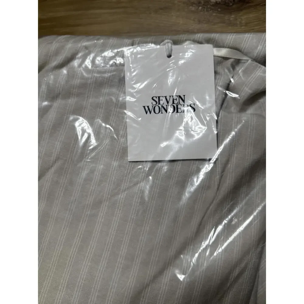 NWT! Seven Wonders Heather Midi Dress in Stone Pinstripe Size Large - Picture 4 of 5